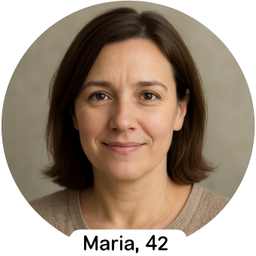 user icon maria 42 years old woman who tried our course